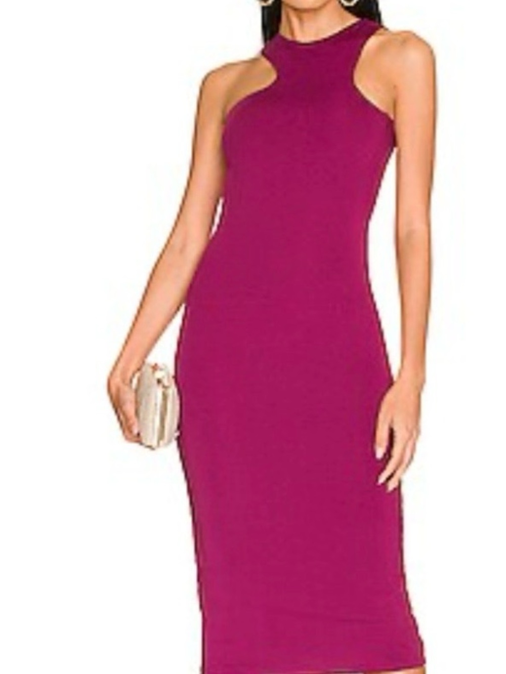 Superdown Darla Dress Sleeveless Midi Sangria Purple New Size Small